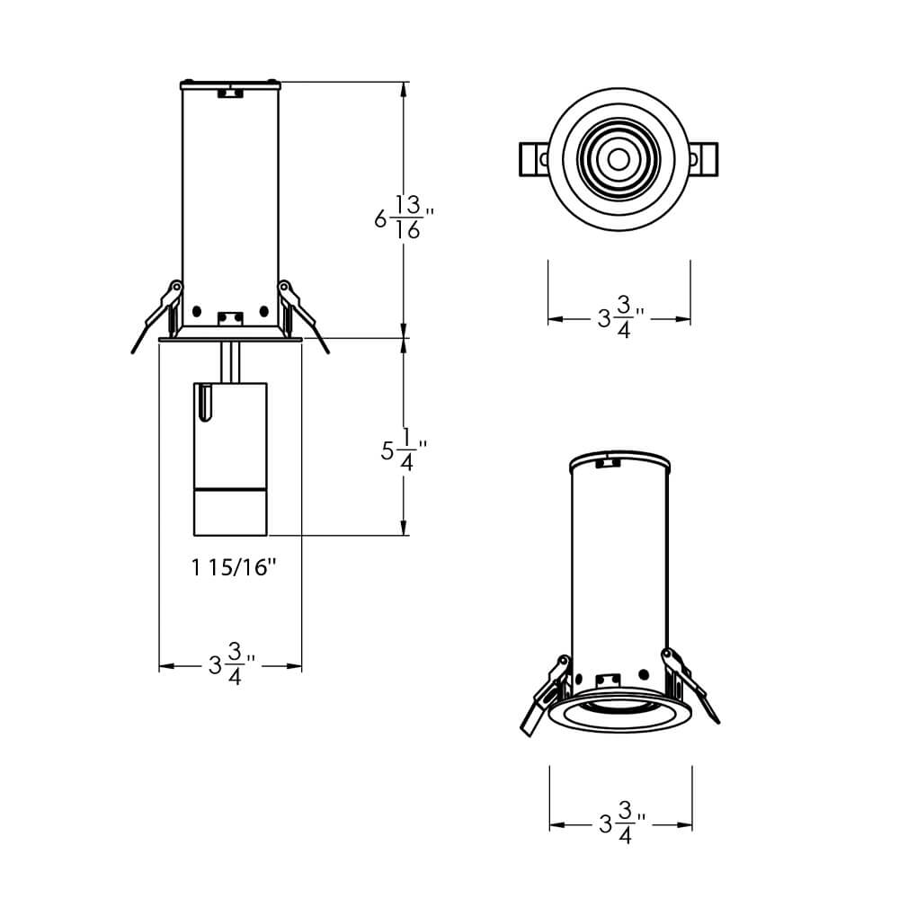 DALS Lighting Aperture 3-Inch 5CCT Multi Functional Recessed Light with Adjustable Head