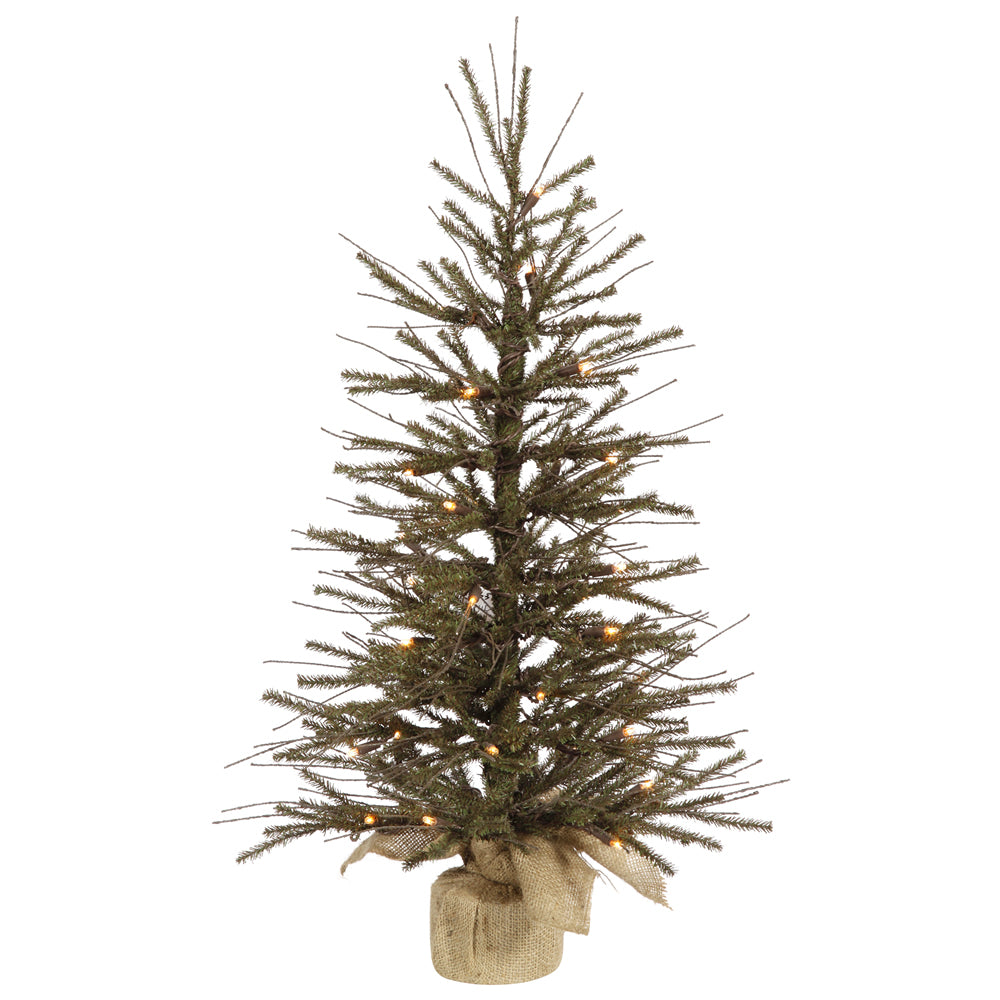 Vickerman 24" Vienna Twig Artificial Christmas Tree Warm White Dura-lit LED Lights