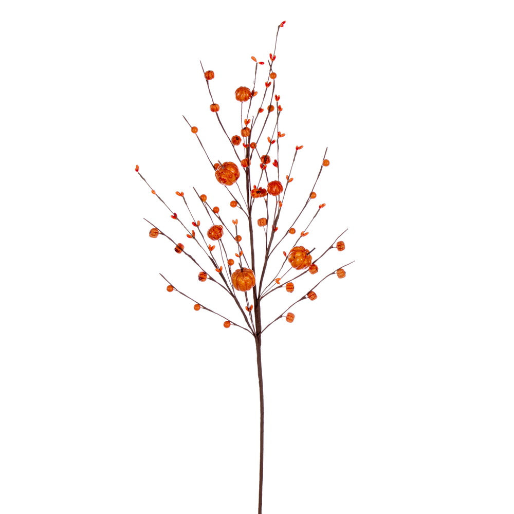 Vickerman 32" Orange Artificial Pumpkin Berry Spray 3 per bag.