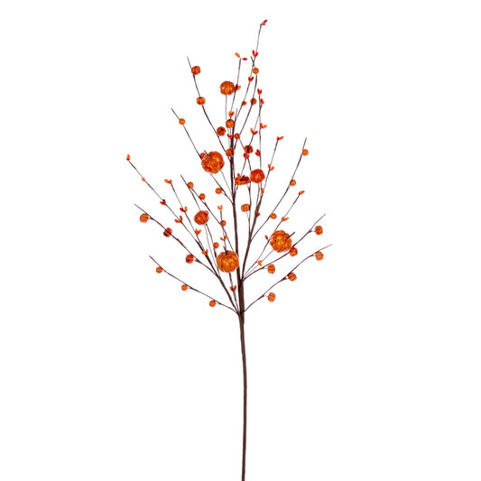 Vickerman 32" Orange Artificial Pumpkin Berry Spray 3 per bag.