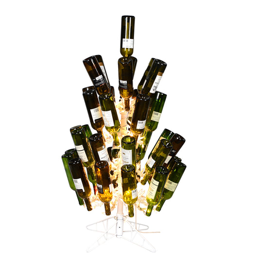 Vickerman 4' x 30" Artificial White Wine Bottle DuraLit 200CL.  Holds 37 bottles.