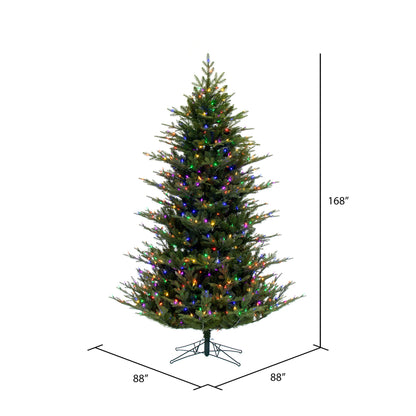 Vickerman 14' x 88" North Shore Fraser Fir Artificial Christmas Tree LED Multi-Colored Lights