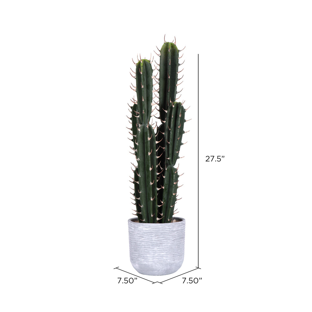 Vickerman 27.5" Artificial Green Cactus Plant.