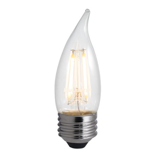 BULBRITE LED CA10 MEDIUM SCREW (E26) 4W DIMMABLE FILAMENT LIGHT BULB 2700K/WARM WHITE 40W INCANDESCENT EQUIVALENT