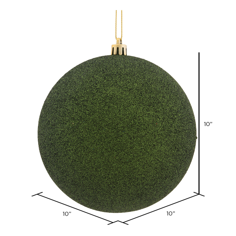 Vickerman 10" Moss Green Glitter Ball Ornament