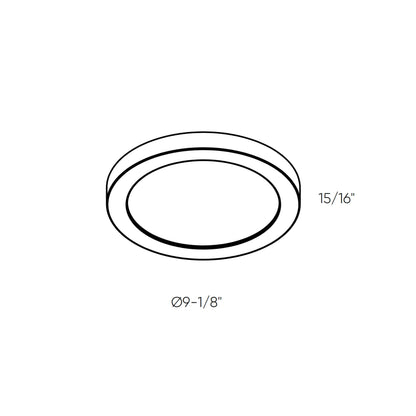 DALS Lighting Radiance Round 5CCT Metal Flush Mount
