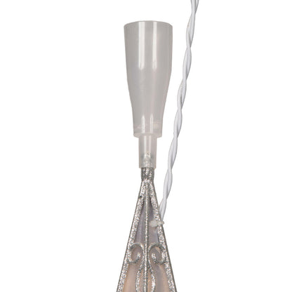 Vickerman 10 Light x 14.5" LED Silver 8 Point Bethlehem Star Tree Top Warm White LED Mini Lights.