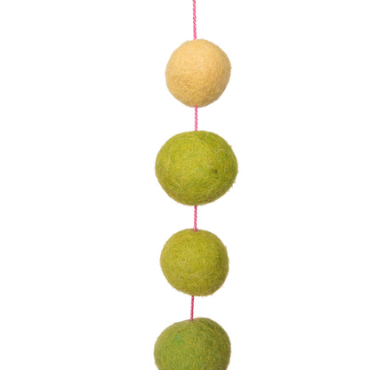 Vickerman 6' Multicolor Wool Pom Pom Garland
