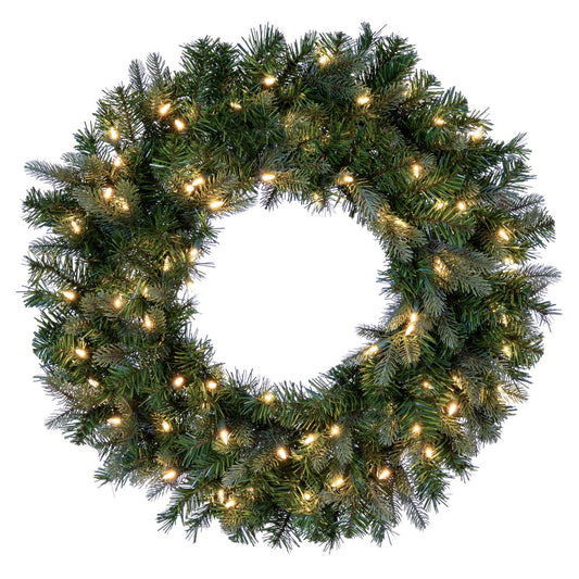 Vickerman 30" Douglas Fir Artificial Pre-Lit Wreath Dura-Lit® Warm White LED Mini Lights.