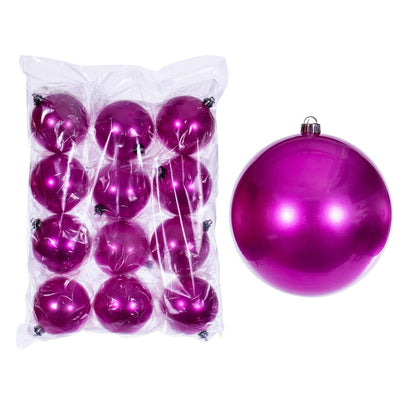 Vickerman 3" Hot Pink Candy Ball Ornament 12 per bag.