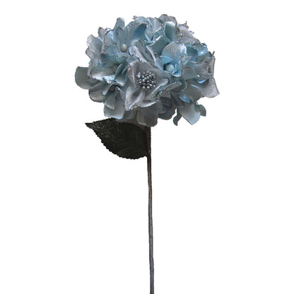 Vickerman 29" Silver Velvet Hydrangea Artificial Christmas Pick