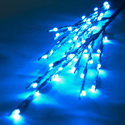 Vickerman 60 Teal LED Twig Light Set on Brown Wire Pack of 3.