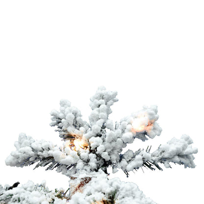 Vickerman 5' Flocked Spruce Artificial Christmas Tree Clear Lights