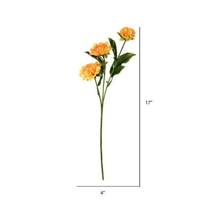 Vickerman 17" Artificial Yellow Dahlia Spray. Includes 6 sprays per pack.