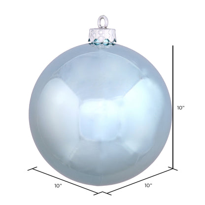 Vickerman 10" Baby Blue Shiny Ball Ornament