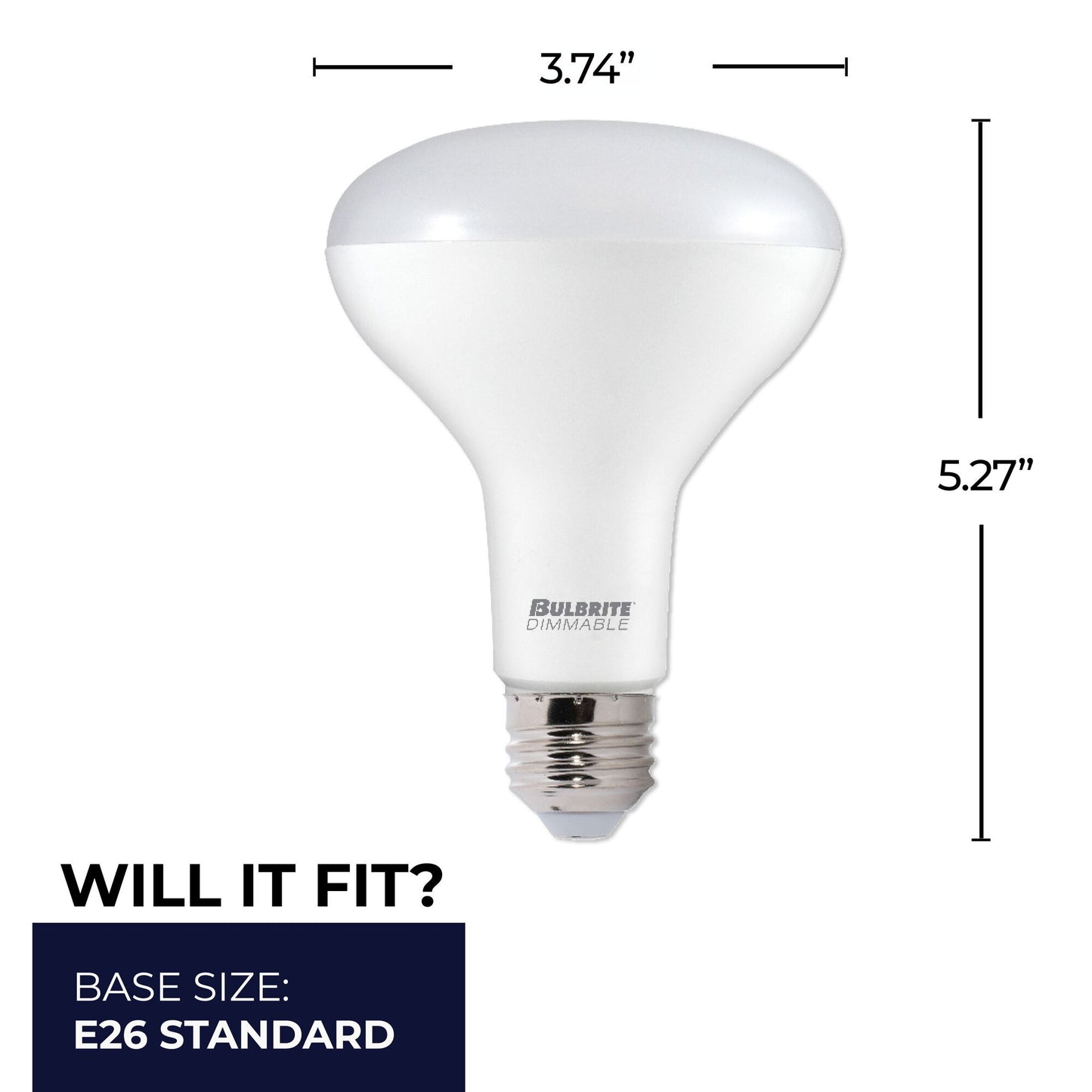 Bulbrite 772858 LED Filament 11 Watt Dimmable BR30 Light Bulb with Frost Glass Finish and Medium (E26) Base - 2700K (Warm White Light), 1000 Lumens