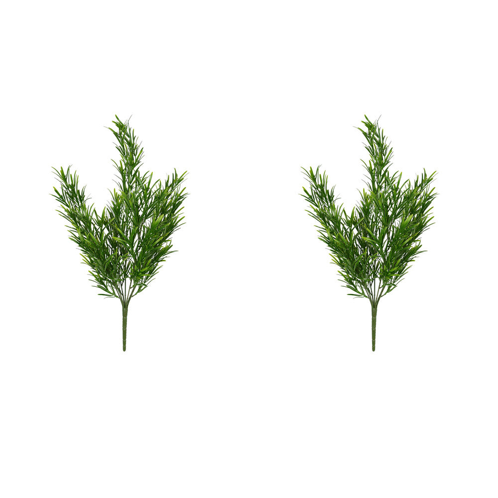 Vickerman 19" Artificial Green Podocarpus Bush UV Coated Pack of 2