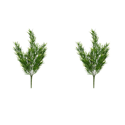 Vickerman 19" Artificial Green Podocarpus Bush UV Coated Pack of 2