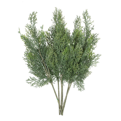 Vickerman 18" Artificial Cedar Spray. Includes 6 sprays per pack.