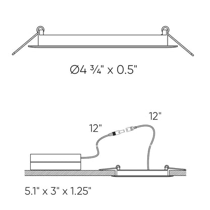 Dals Lighting Excel And Alter Series Round Recessed Retrofit - 3000K/5CCT Selectable