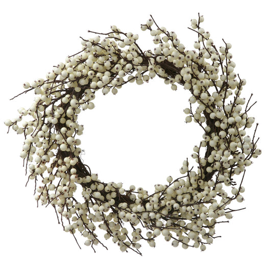 Vickerman 28" White Berry Artificial Christmas Wreath Unlit