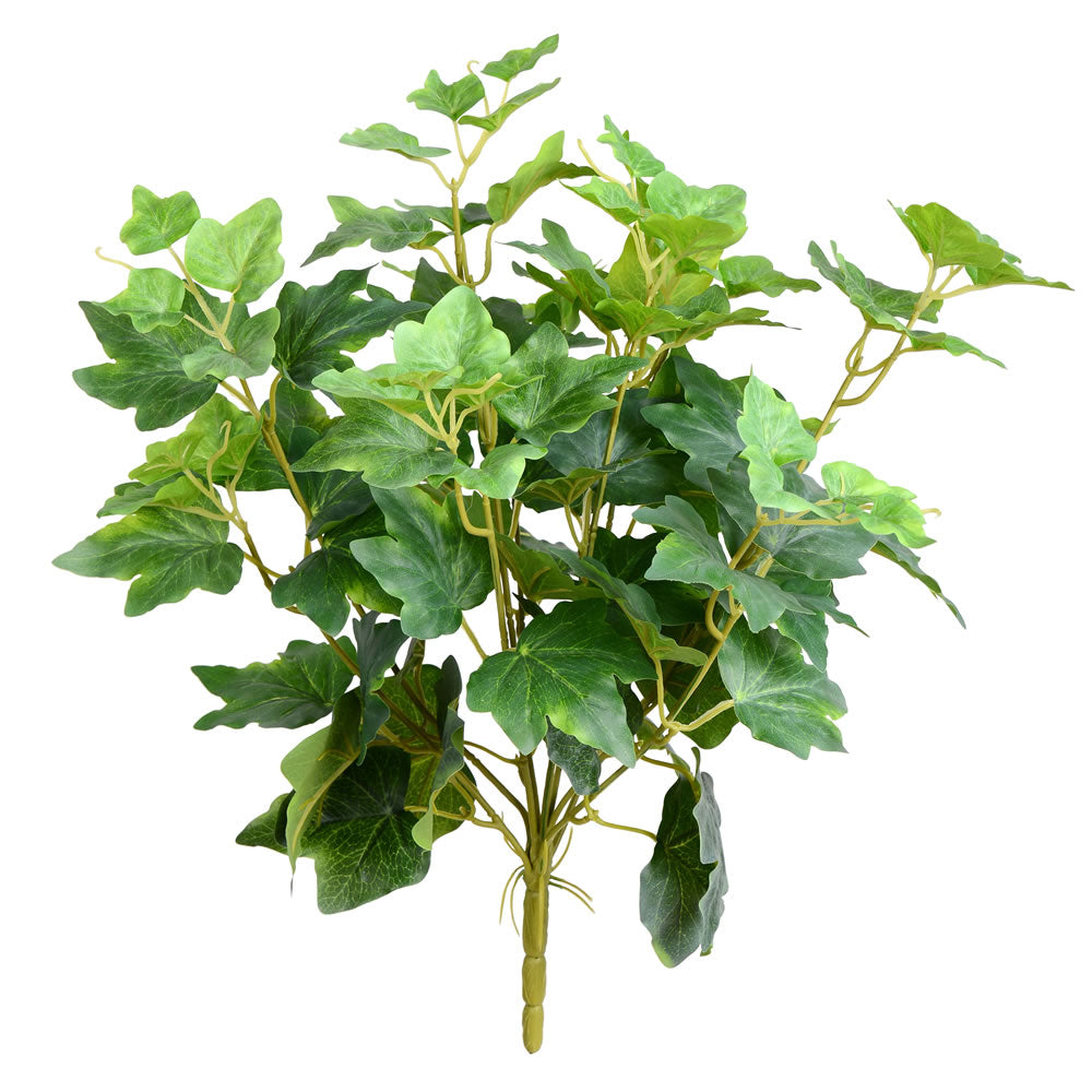 Vickerman 17" Artificial Green Ivy Bush Set of 3