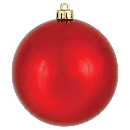 Vickerman 8" Red Shiny Ball Ornament