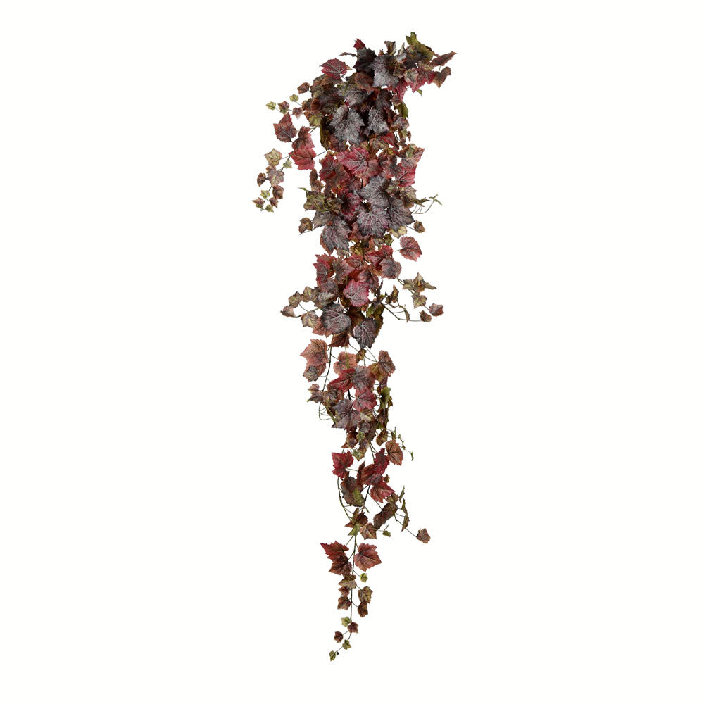 Vickerman 6' Artificial Burgundy Grape Leaf IvyHanging Bush.