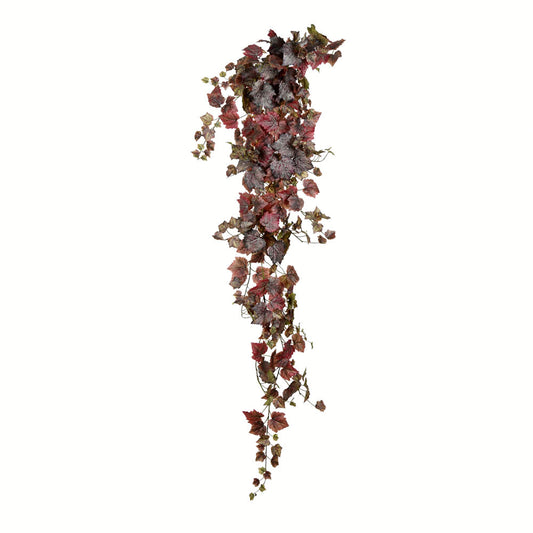 Vickerman 6' Artificial Burgundy Grape Leaf IvyHanging Bush.