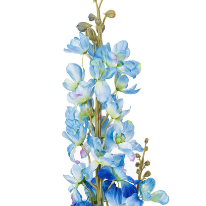 Vickerman 33" Artificial Blue Larkspur Spray. 3 Stems In A Bag.