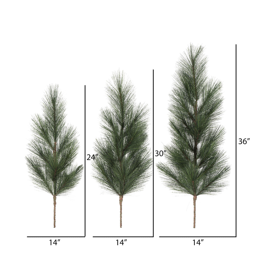 Vickerman 24"/30"/36"Artificial Spruce Tops - Hardneedle Style 3 Piece Set