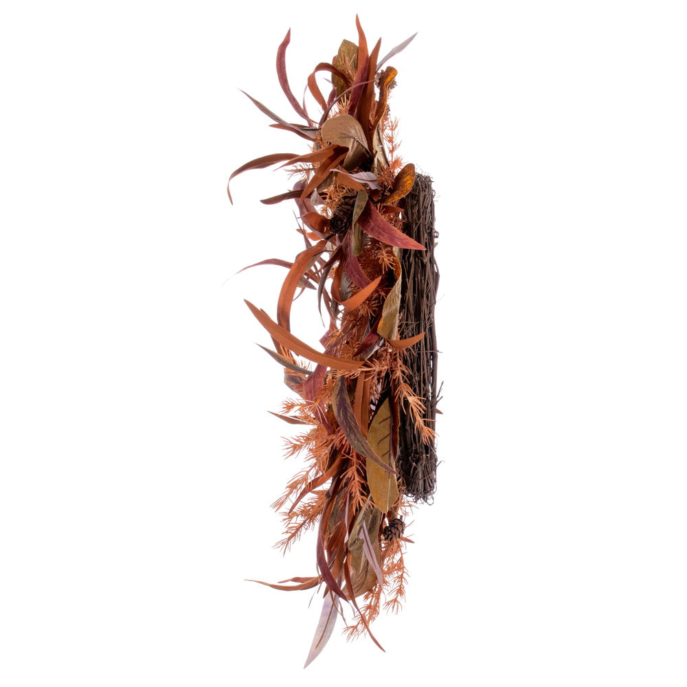 Vickerman 22" Cream Red Artificial Leaf Wreath.