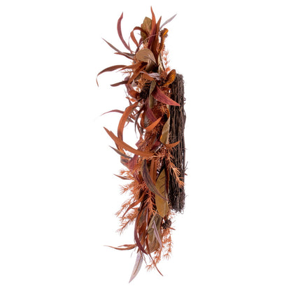 Vickerman 22" Cream Red Artificial Leaf Wreath.
