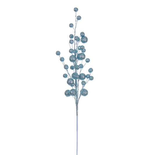 Vickerman 27" Baby Blue Multi Ball Glitter Spray 4 per bag.