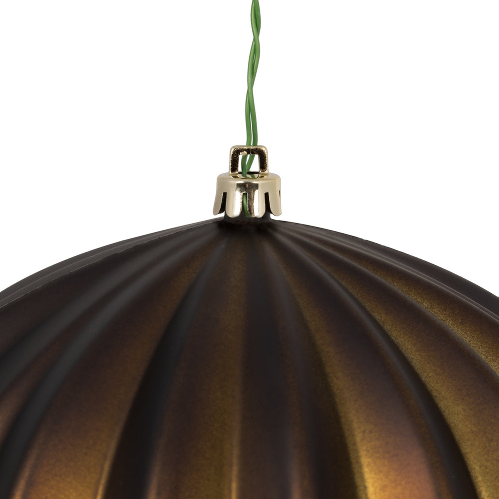 Vickerman 5.7" Chocolate Matte Onion Christmas Ornament UV treated Set of 3