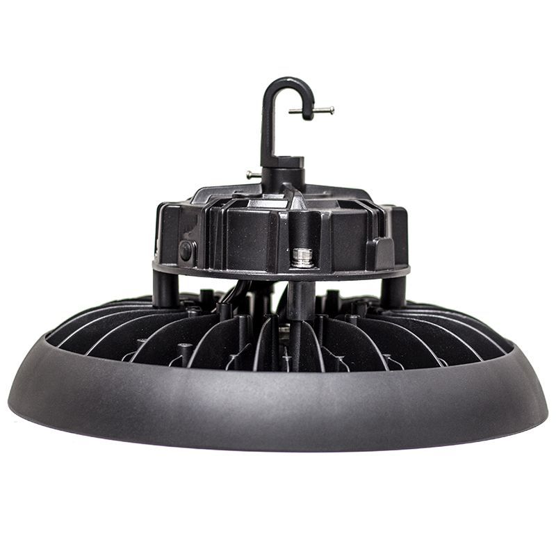 Westgate LED High-Lumen UFO  High Bay, 110° Beam Angle- Hook With 3/4" Thread, Industrial Lighting, 150W, 19500 Lumens, 4000K, Black Finish, 1~10V Dimmable