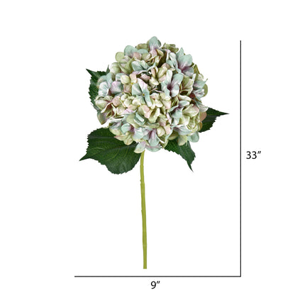 Vickerman 33'' Artificial Green Hydrangea Spray. Includes 2 sprays per pack.
