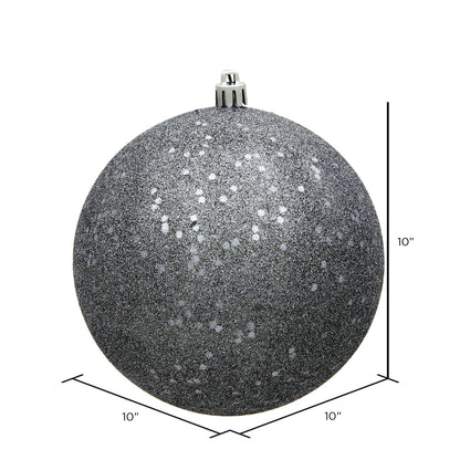 Vickerman 10" Pewter Sequin Ball Ornament