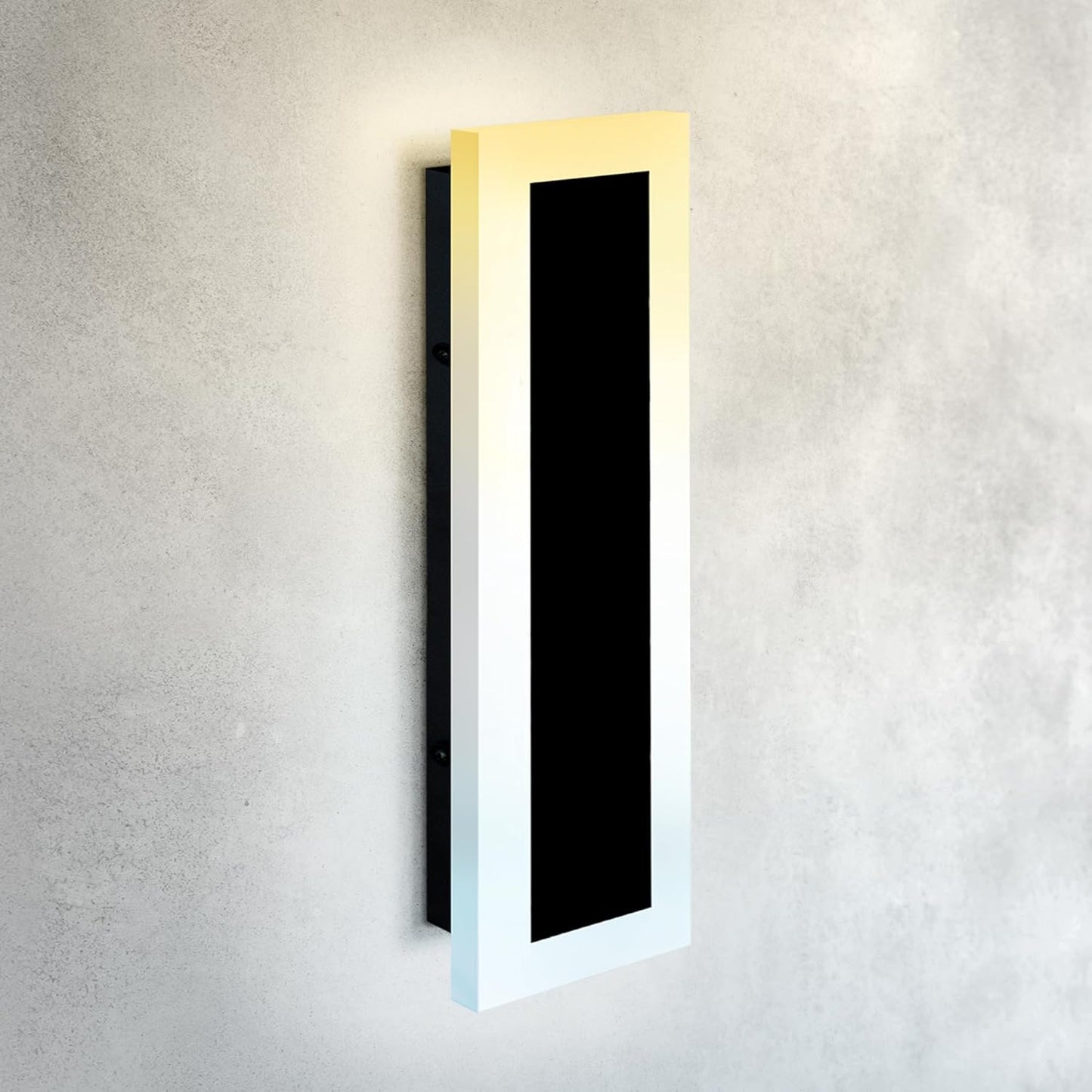 ASD Lighting LED Outdoor Wall Sconce wide acrylic 18" 18W 120-277V CCT Selectable 3000/4000/5000K Dimmable Black ETL
