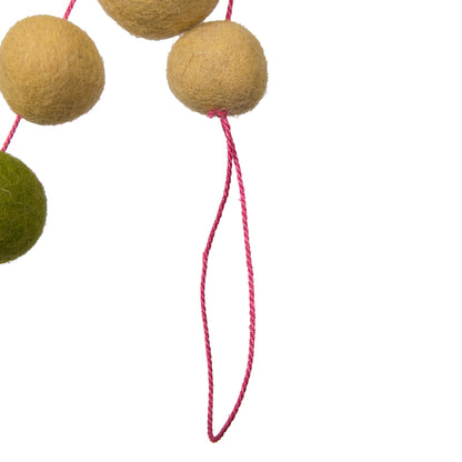Vickerman 6' Multicolor Wool Pom Pom Garland
