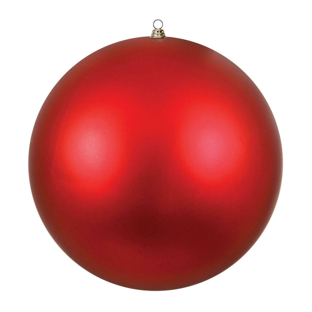 Vickerman 20" Giant Matte Red Ball Christmas Ornament UV Resistant