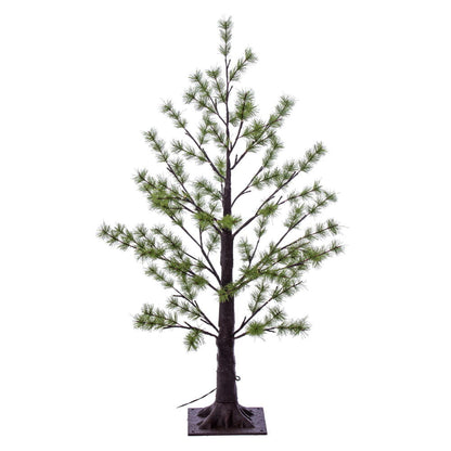 Vickerman 3' Green Mini Pine Twig Tree Warm White 3mm Wide Angle LED lights.