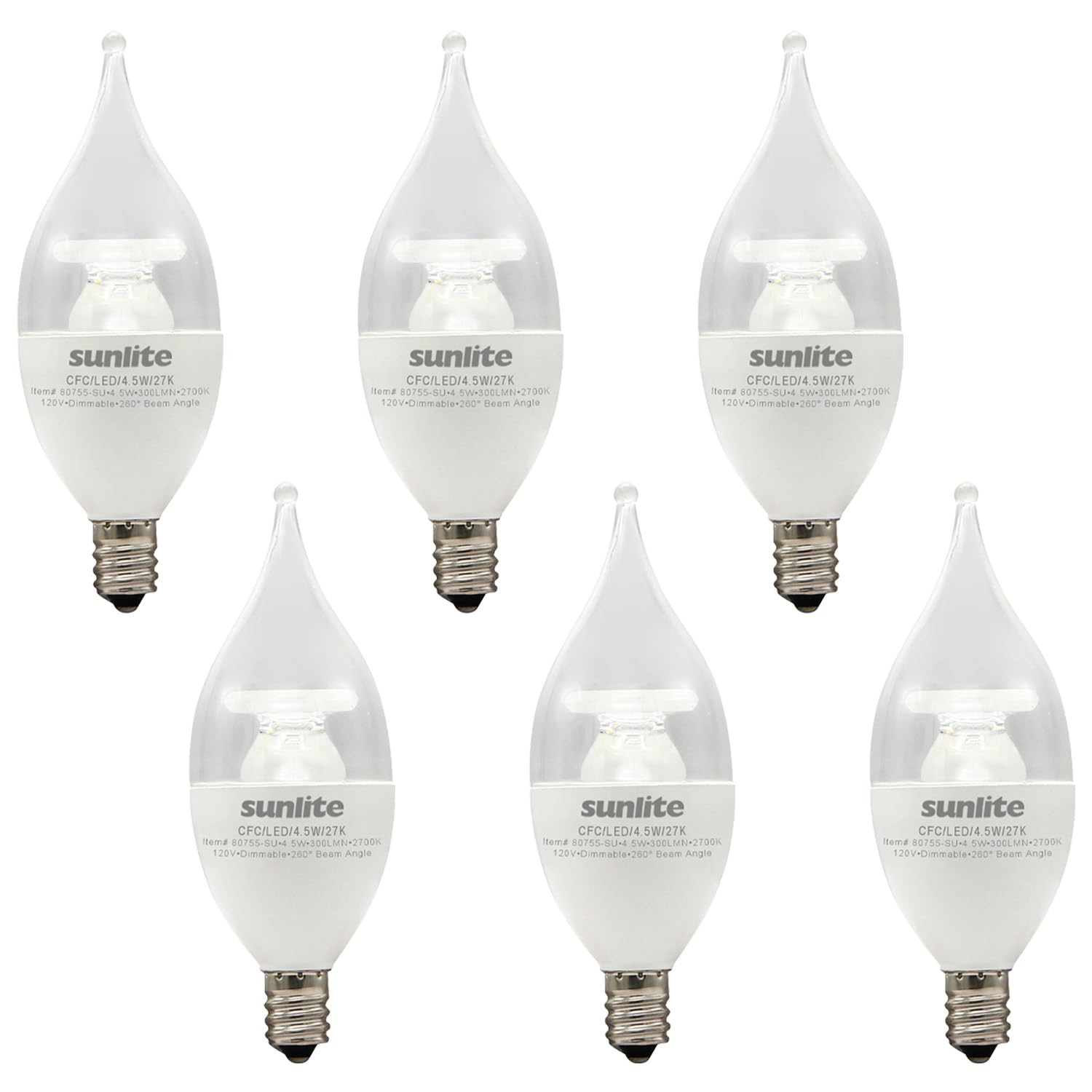 Sunlite 80754 LED B11 Chandelier Light Bulb