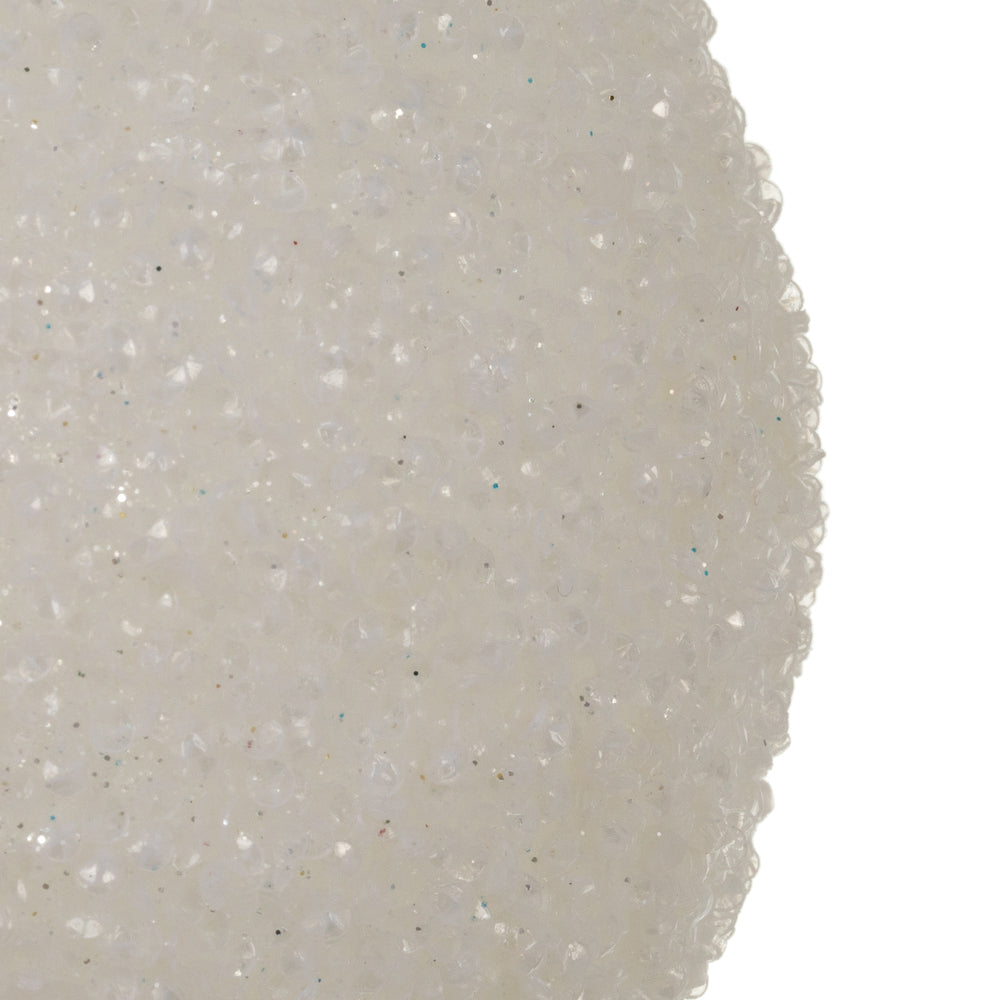 Vickerman 4.75" White Beaded Ball Ornament 6 per Bag