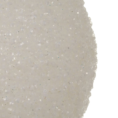 Vickerman 4.75" White Beaded Ball Ornament 6 per Bag