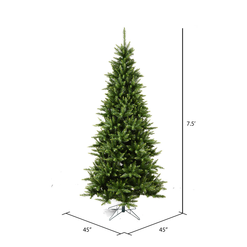 Vickerman 7.5' Camdon Fir Slim Artificial Christmas Tree Unlit