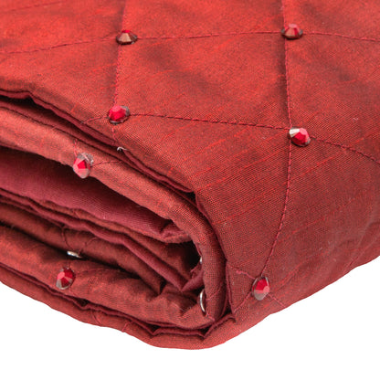 Vickerman 52" Burgundy Quilt Stitch Jewel Christmas Tree skirt