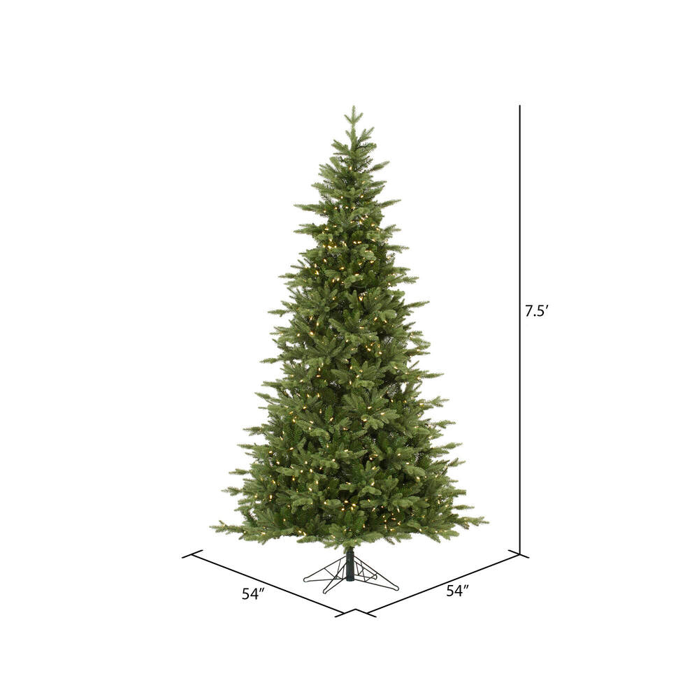 Vickerman 7.5' Fresh Balsam Fir Artificial Christmas Tree Warm White Dura-Lit® LED Lights