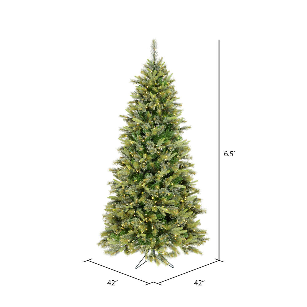 Vickerman 6.5' Cashmere Slim Artificial Christmas Tree Multi-Colored Dura-Lit® Lights