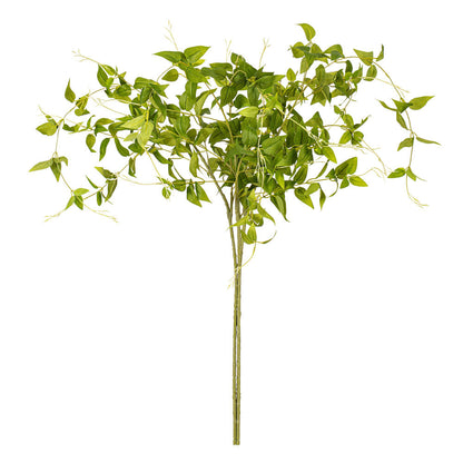 Vickerman 43" Artificial Green Clematis Leaves Spray. Includes 3 sprays per pack.
